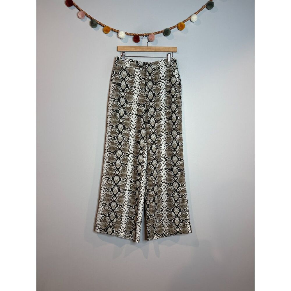 Banana Republic wide leg snakeskin trouser dress pants